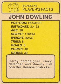 1981 Scanlens #106 John Dowling Back
